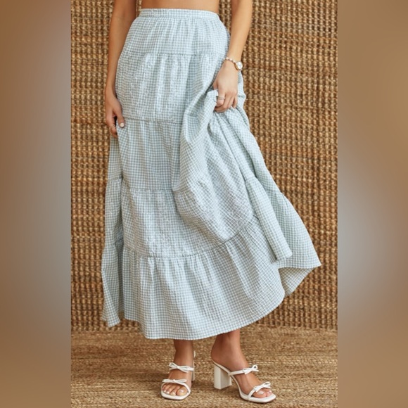 Altar'd State Dresses & Skirts - NWT Altar’d State Fleur Gingham Maxi Skirt